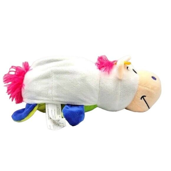 FlipaZoo Reversible Persephone Unicorn Imogen Dragon Plush White Green 14" Wings - Picture 4 of 12